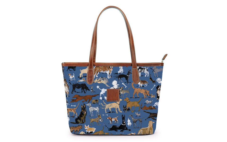 Sutton Zippered Small Tote - Drawbertson - Leather Patch