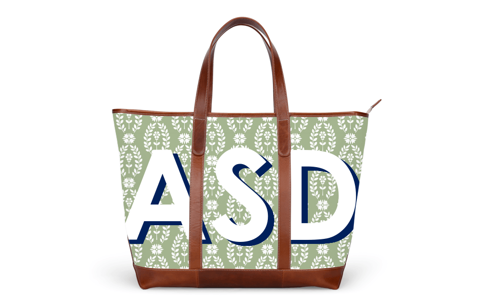 St. Charles Zippered Yacht Tote - Caitlin Wilson - Printed Monogram