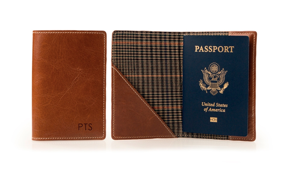 Glasgow Passport Case - British Tan Florentine Leather